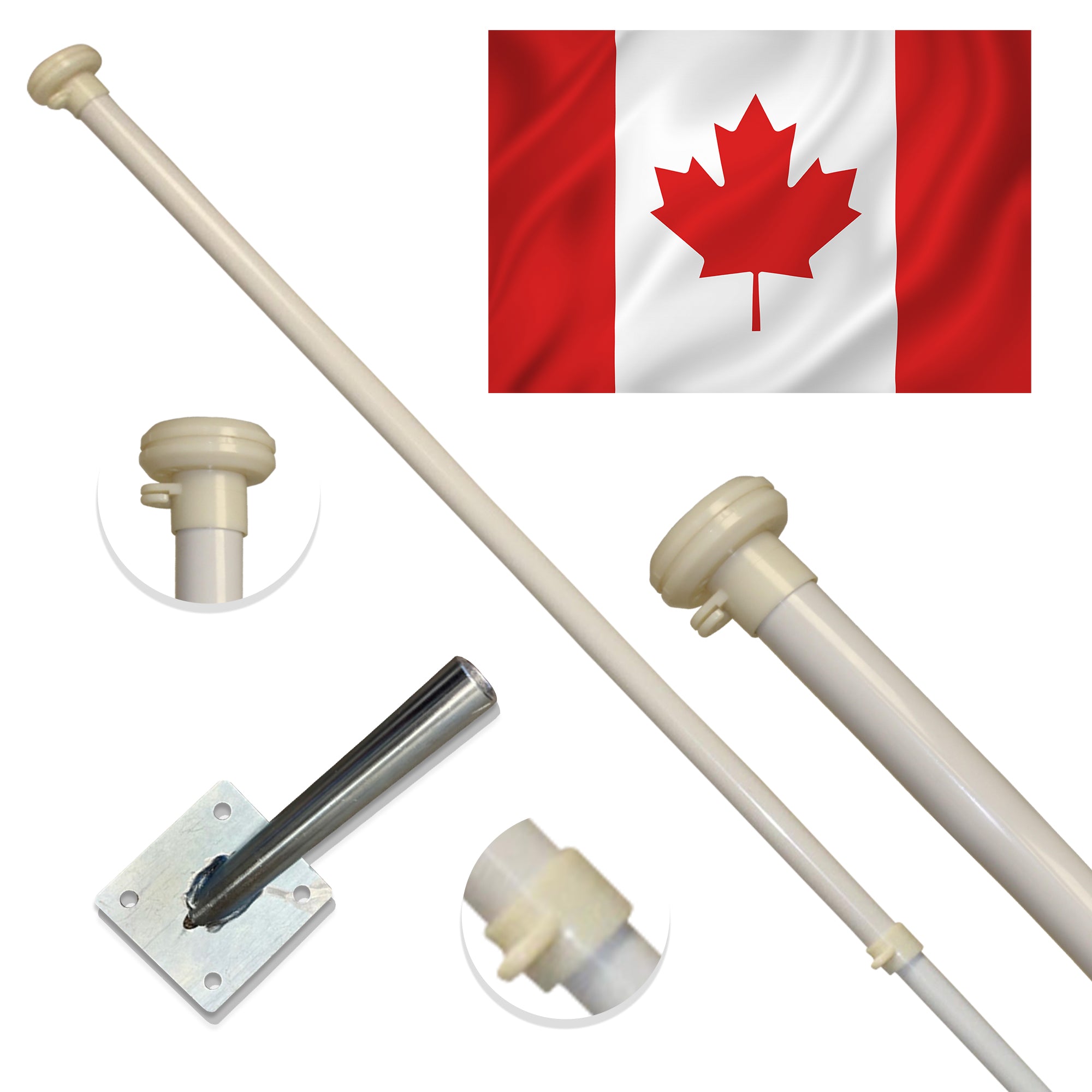 High Performance, heavy duty flagpole. 6.5'