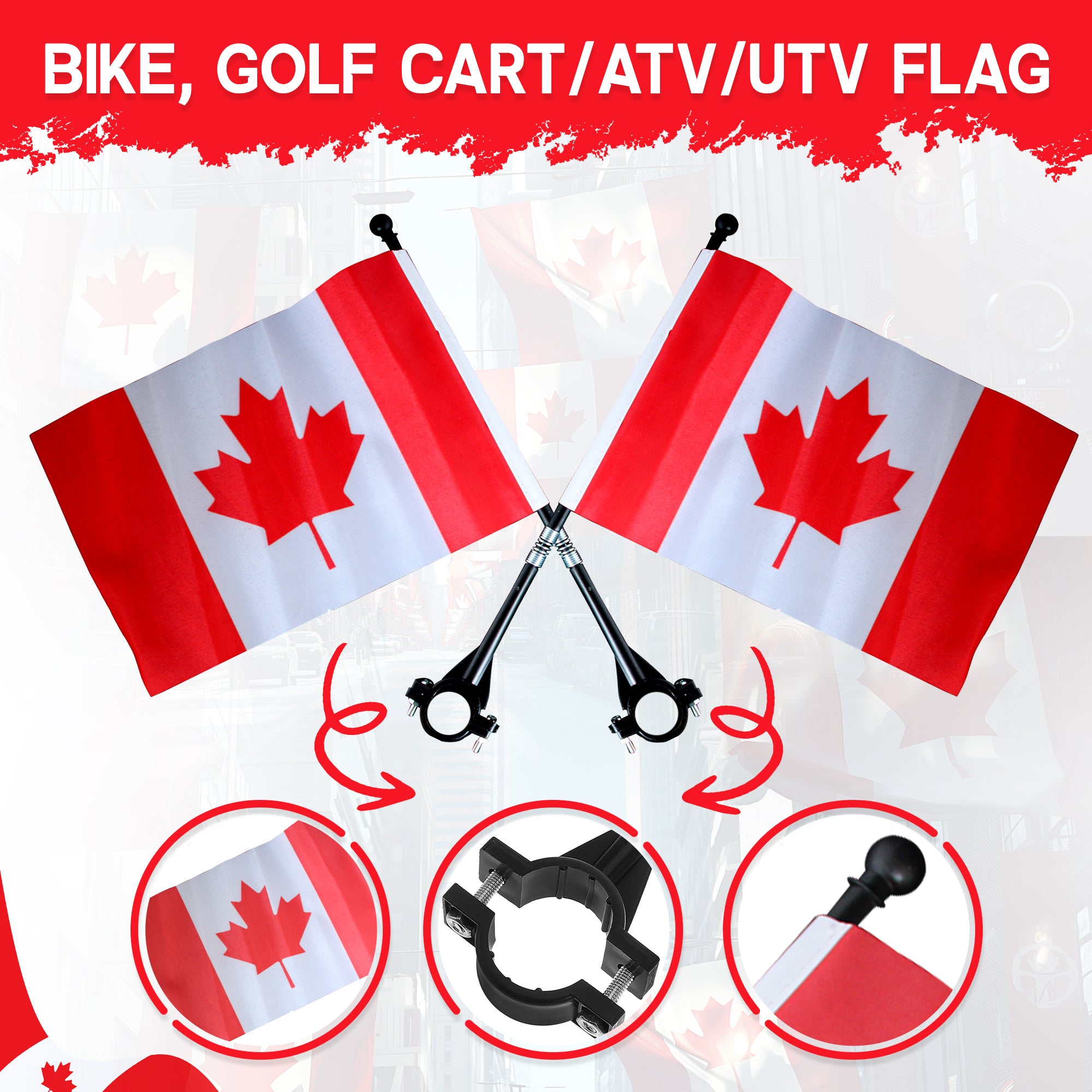 Bike, golf cart/ATV/UTV flag