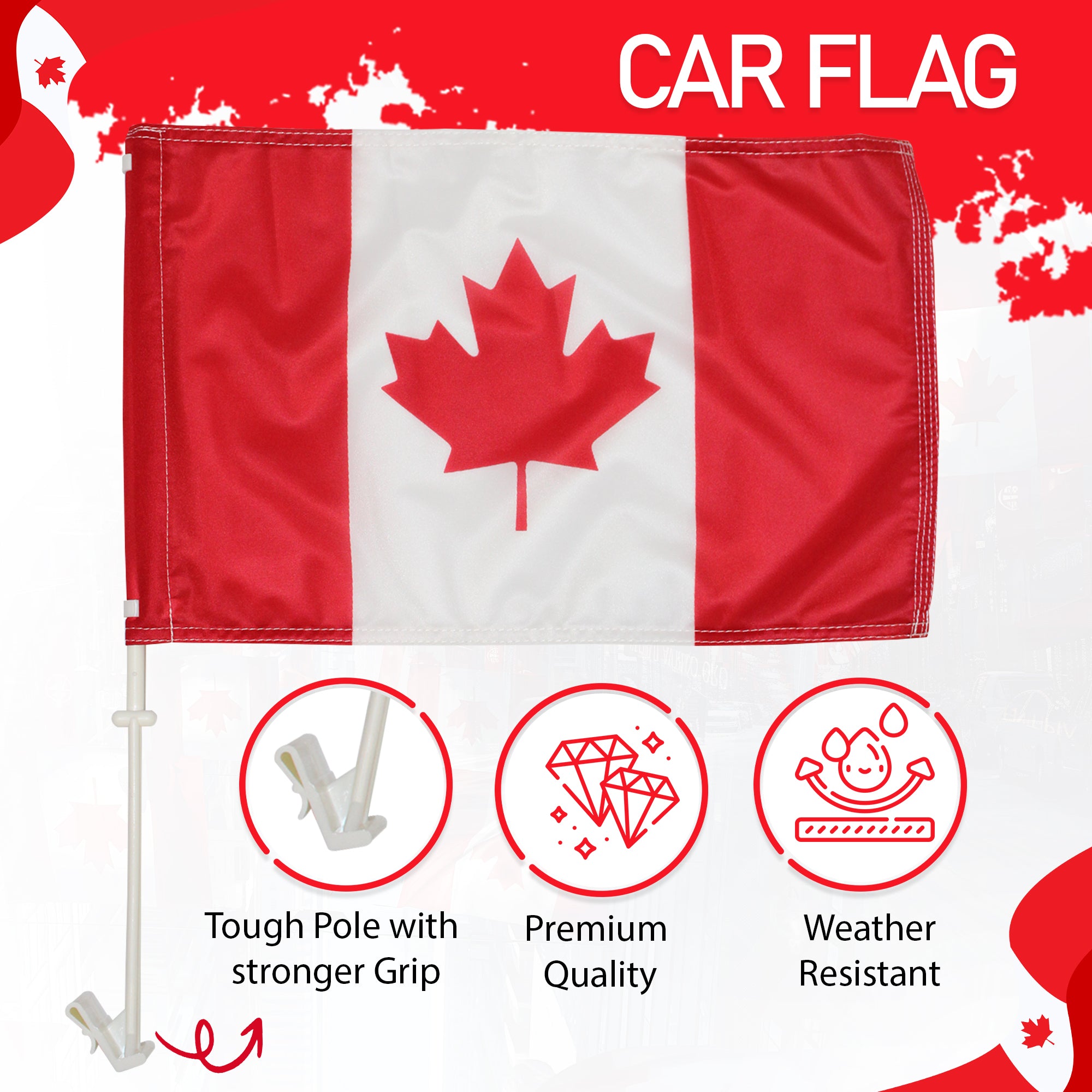 Canada Car Window Flag